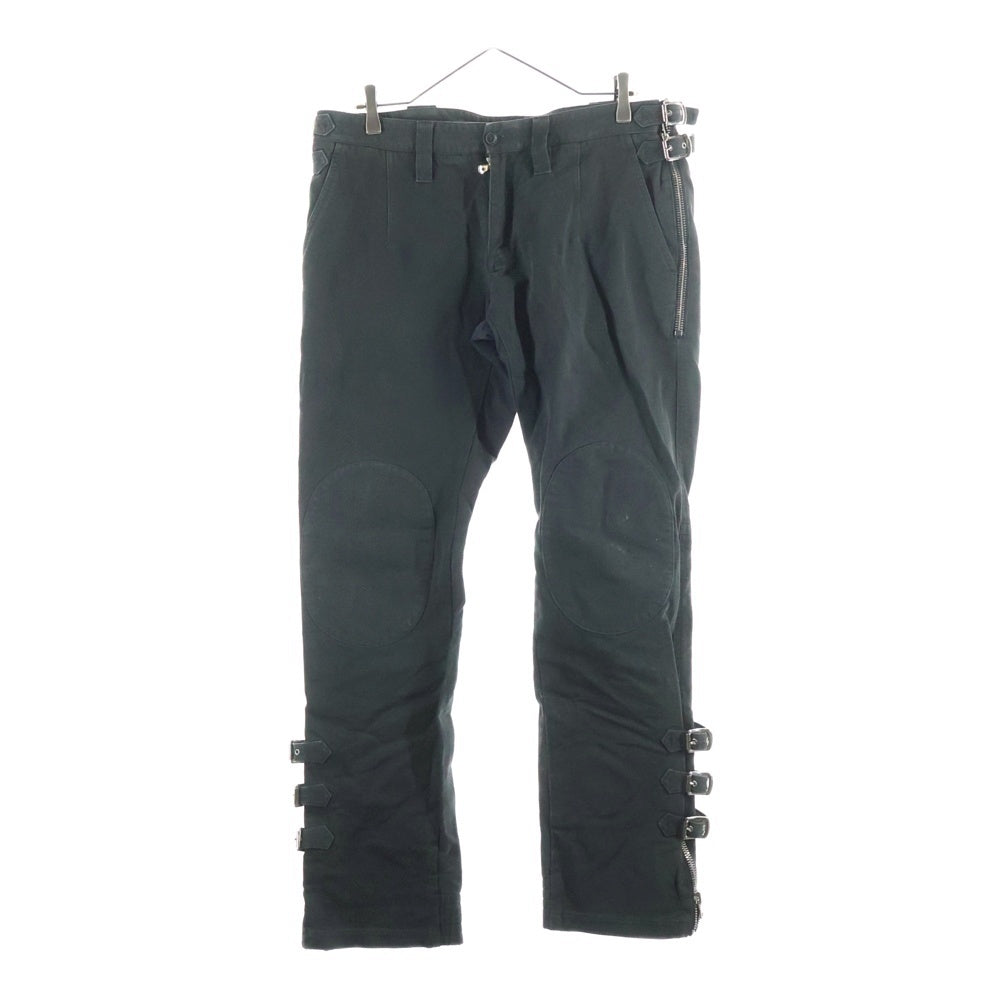 DOLCE & GABBANA(ドルチェアンドガッバーナ) ダブルニー サイドジップ バイカーパンツ ブラック TP30T U6D6