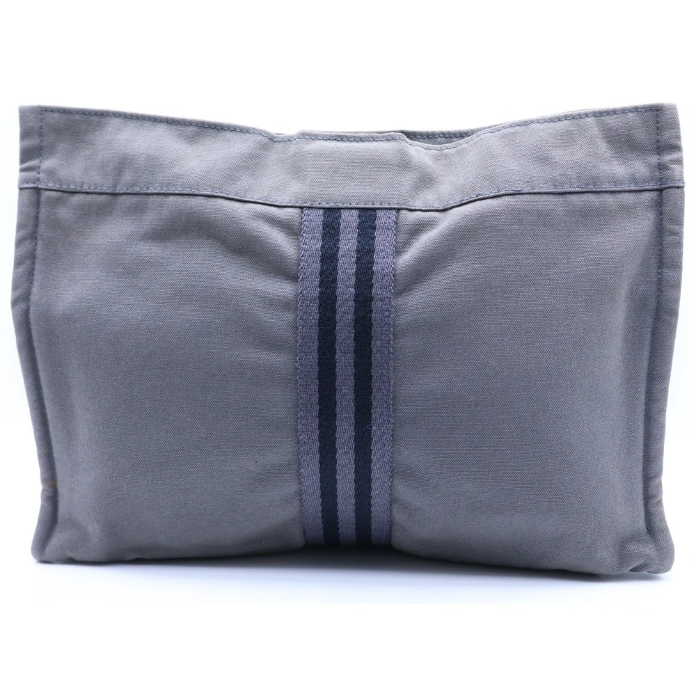 HERMES(エルメス) フールトゥ キャンバスクラッチバッグ セカンドバッグ グレー T10751S