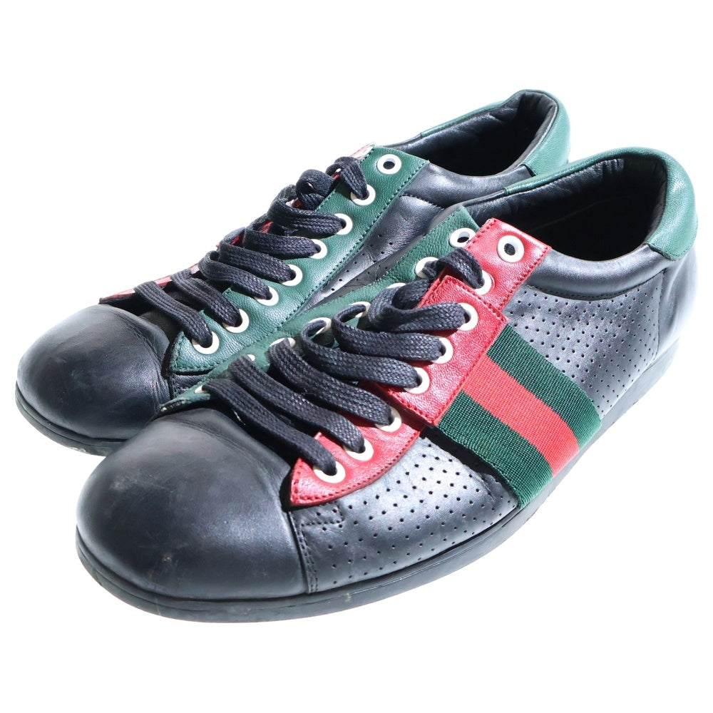 GUCCI(グッチ) シェリーライン レザーローカットスニーカー ブラック 192713