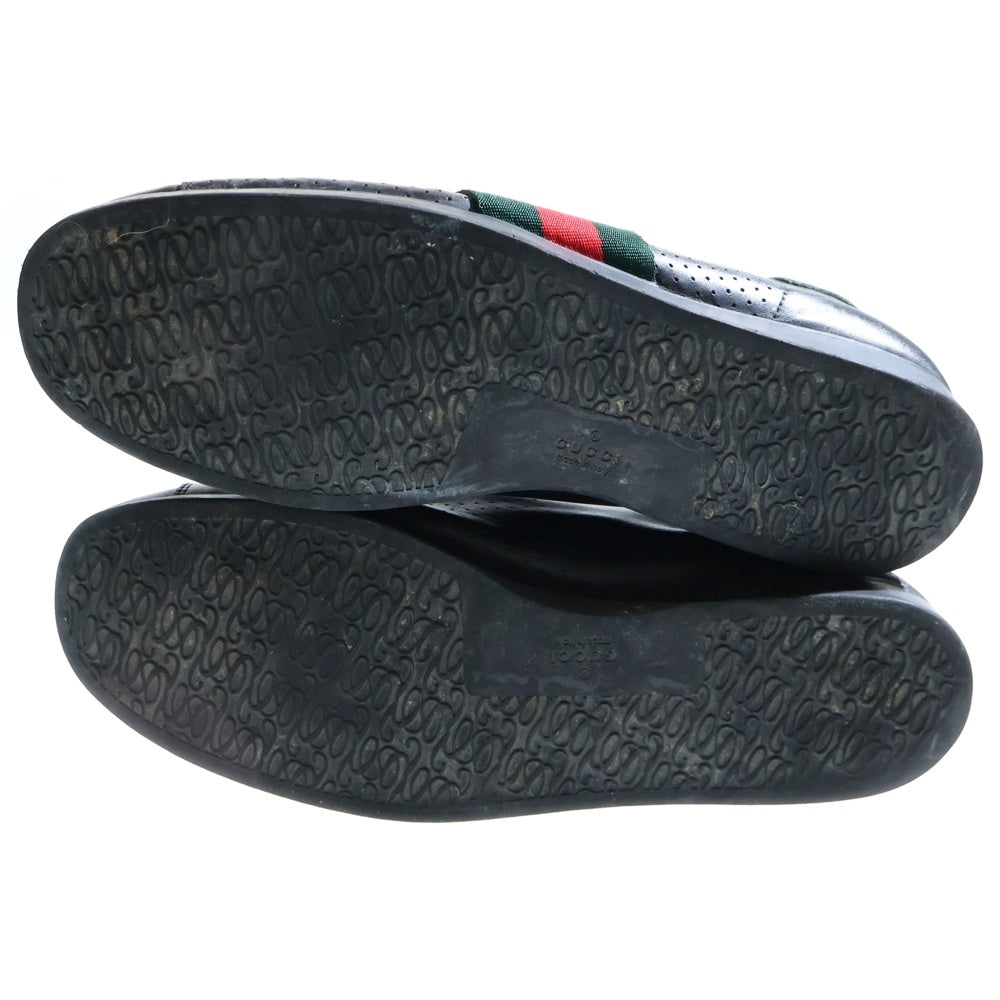 GUCCI(グッチ) シェリーライン レザーローカットスニーカー ブラック 192713