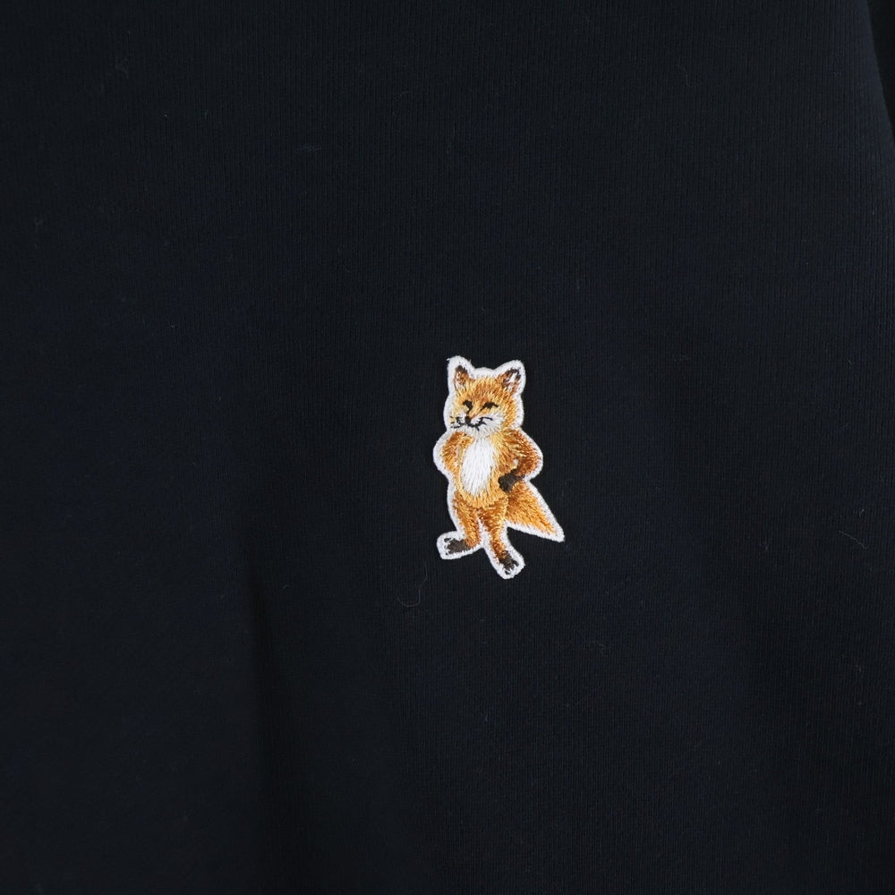 MAISON KITSUNE(メゾンキツネ) 25AW スタンディング フォックス コンフォート クルーネックスウェットトレーナー ブラック PM00311KM0341
