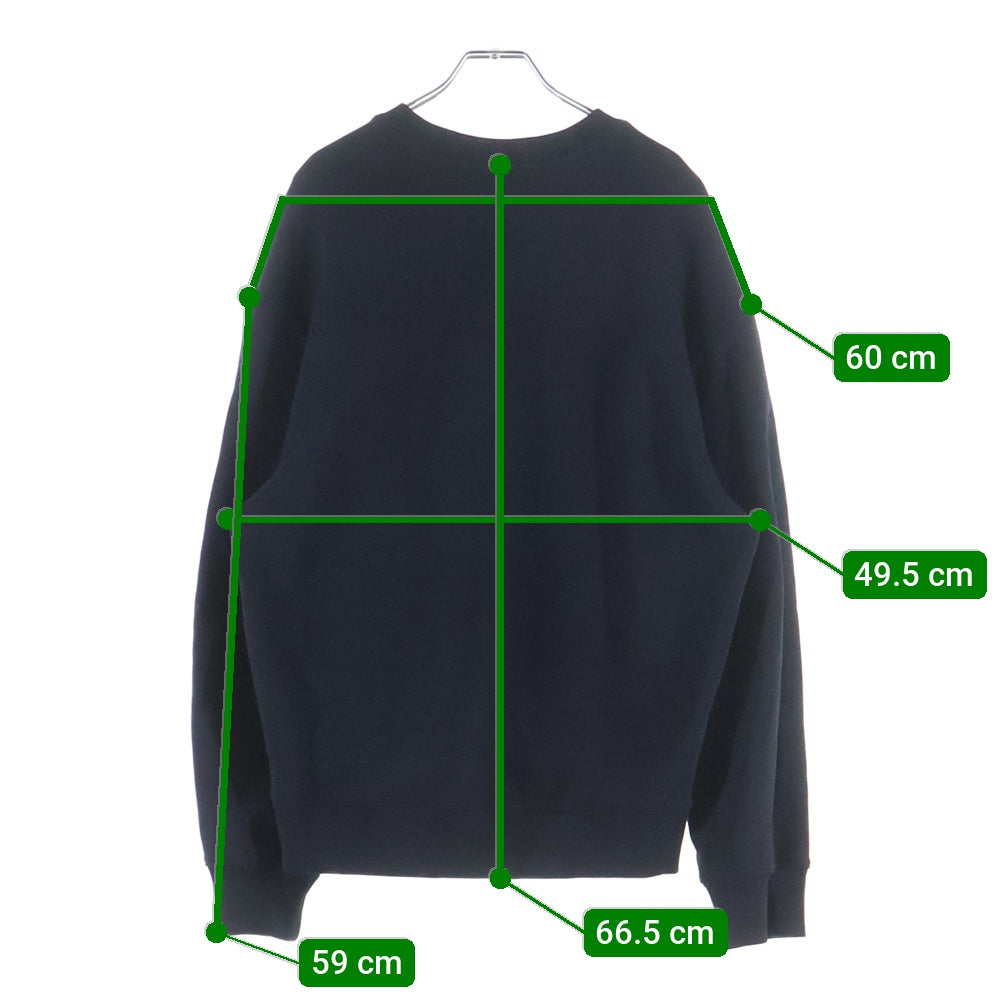 MAISON KITSUNE(メゾンキツネ) 25AW スタンディング フォックス コンフォート クルーネックスウェットトレーナー ブラック PM00311KM0341