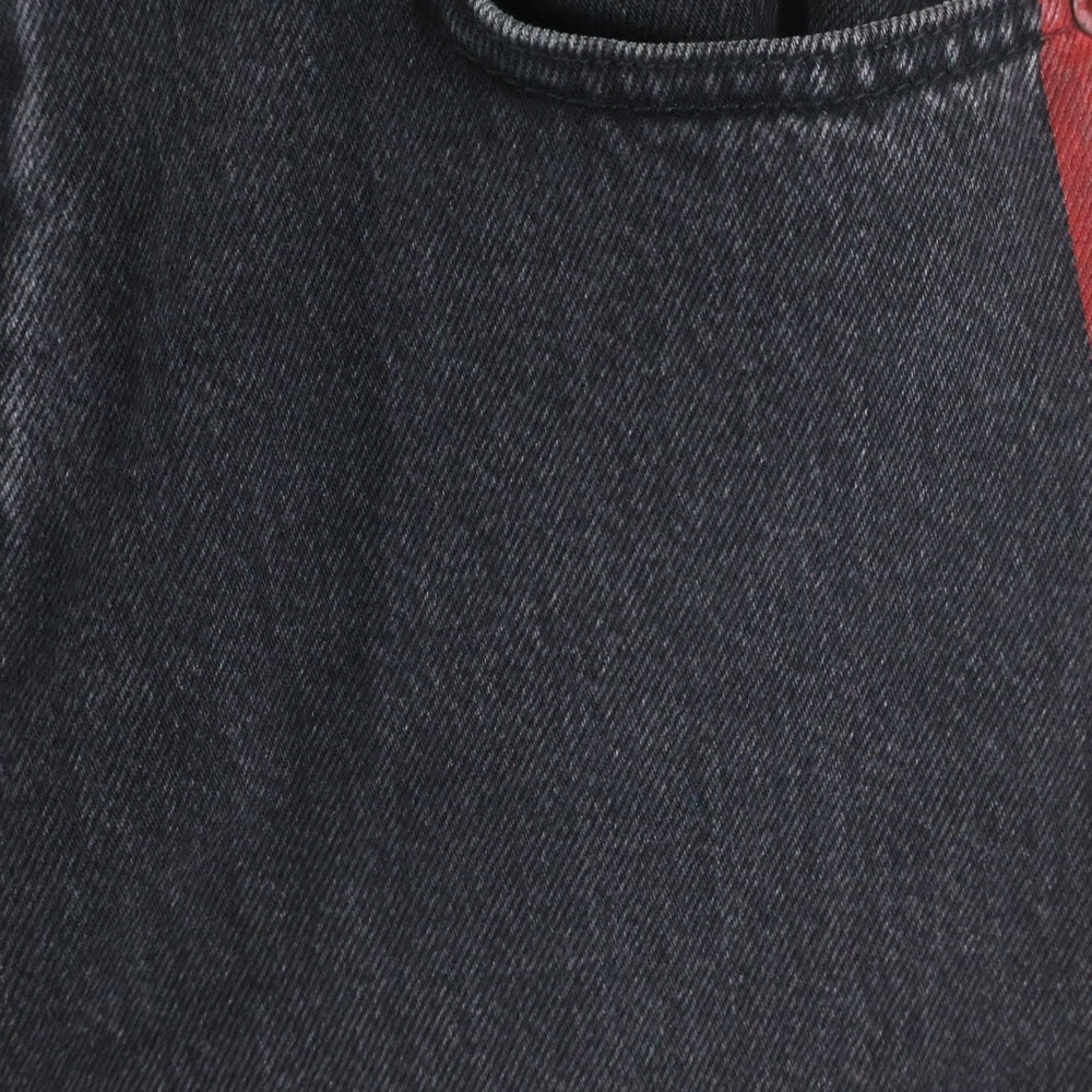 BALENCIAGA(バレンシアガ) サイドラインデザイン マルチポケット ボタンフライ デニムパンツ ブラック 460794 TUE21