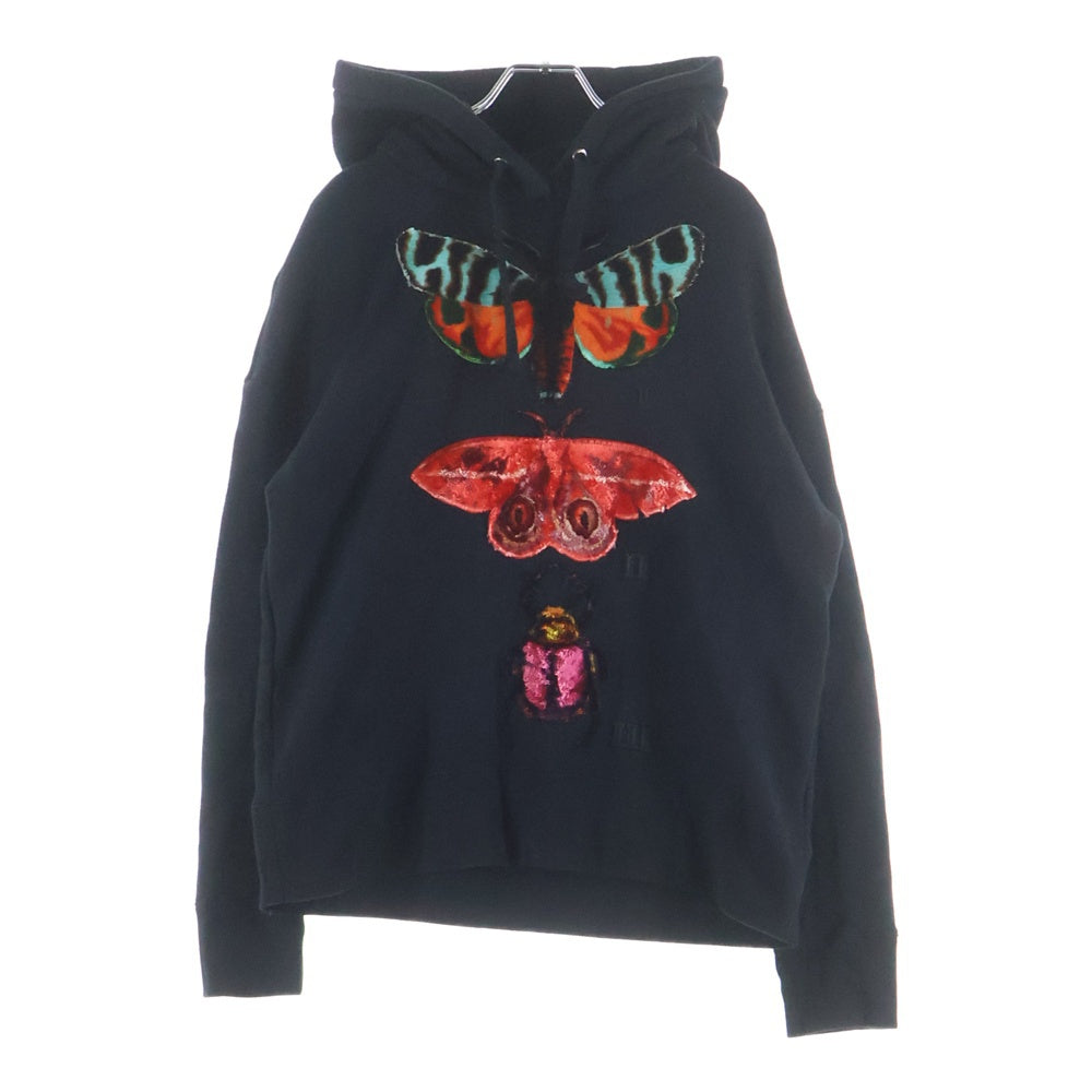 GUCCI(グッチ) INSECTS HOODED SWEATSHIRT フロントインセクトデザイン