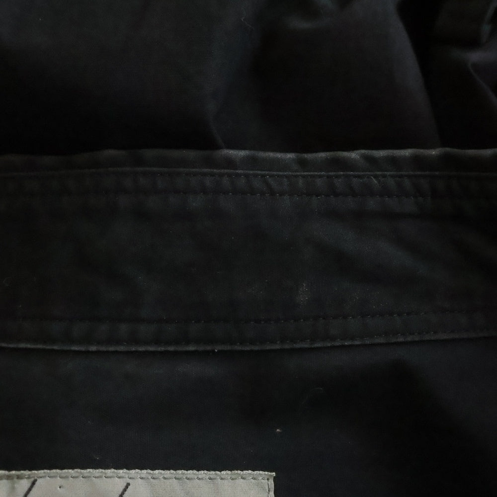 Yohji Yamamoto POUR HOMME(ヨウジヤマモト プールオム) 19AW ウエストベルト付き 襟レイヤード レギュラーカラー ブロードシャツ ブラック HC-B17-004