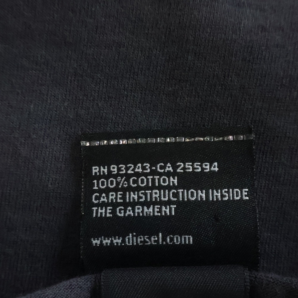 DIESEL(ディーゼル) 90-00S グラフィックプリント クルーネック コットン 半袖Tシャツ カットソー チャコールグレー レディース