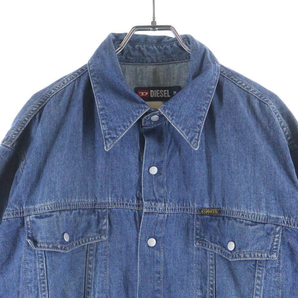 DIESEL(ディーゼル) 00S ボックスカット フロントスナップ 長袖デニムシャツ インディゴ