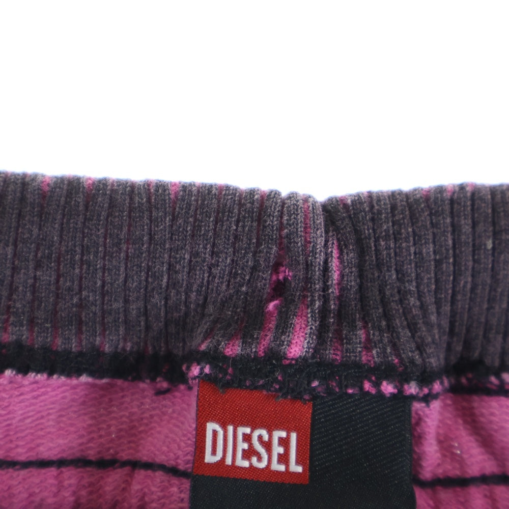 DIESEL(ディーゼル) 90-00S フロント刺繍 オフショルダーデザイン スウェット 長袖トップス ピンク レディース