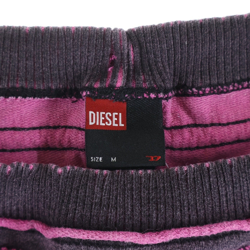 DIESEL(ディーゼル) 90-00S フロント刺繍 オフショルダーデザイン スウェット 長袖トップス ピンク レディース