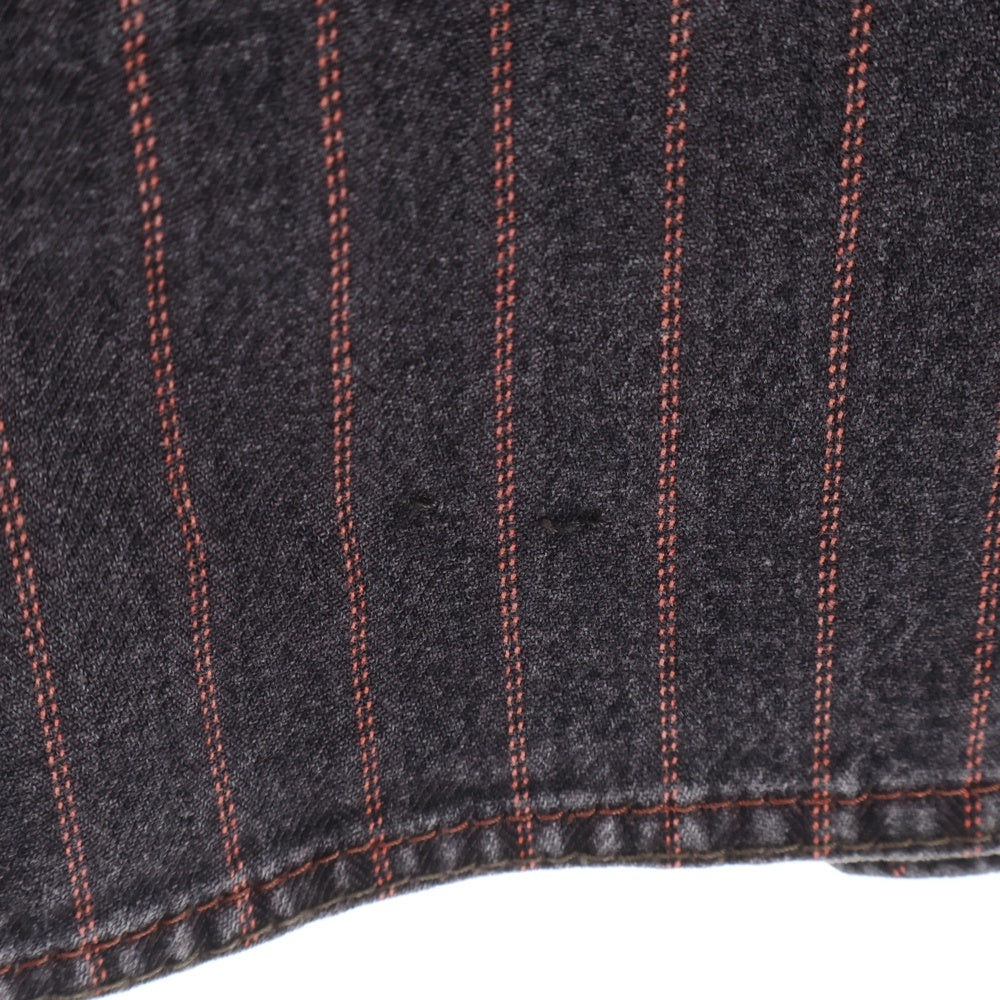 DIESEL(ディーゼル) 00S 切替デザイン ストライプ デニムスカート ブラウン/レッド レディース