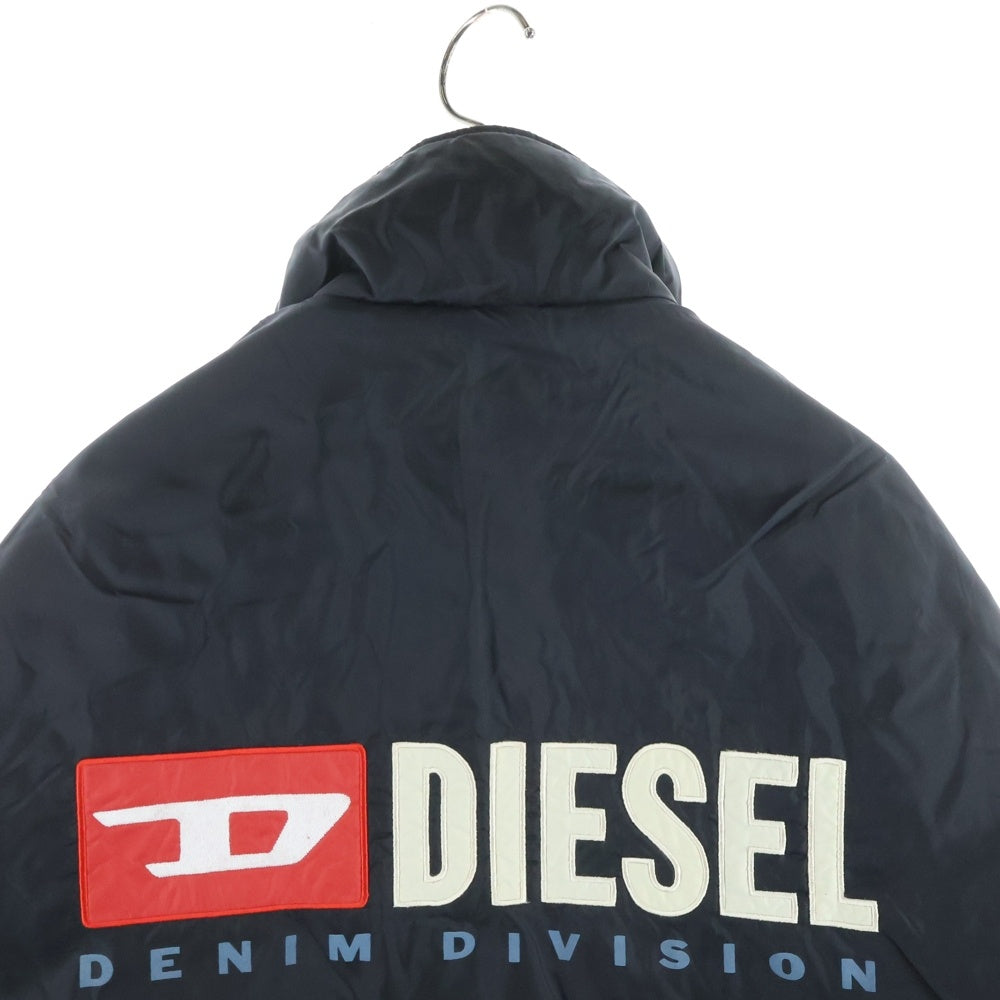 DIESEL(ディーゼル) 00S 両面ロゴ ナイロン 中綿 ジップアップジャケット ブラック