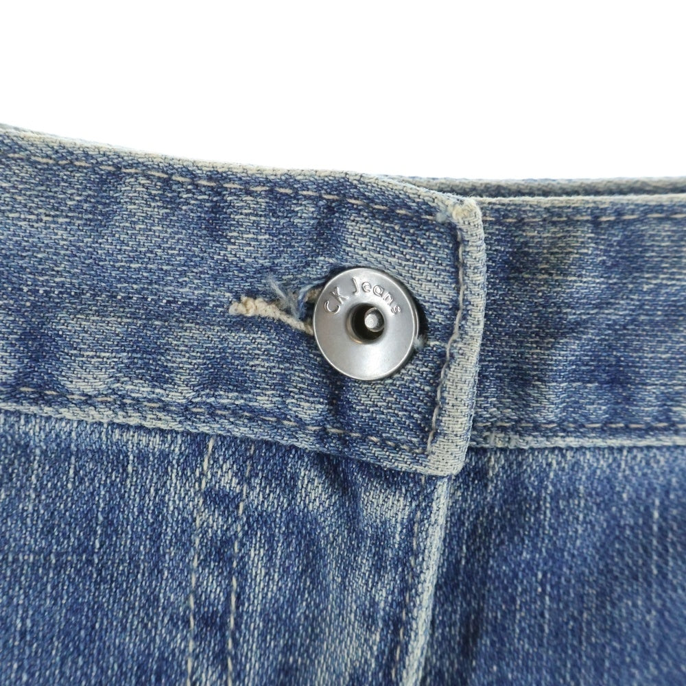 Calvin Klein Jeans(カルバンクラインジーンズ) 00S ギミックディテール コットンストレッチ デニムミニスカート インディゴ レディース