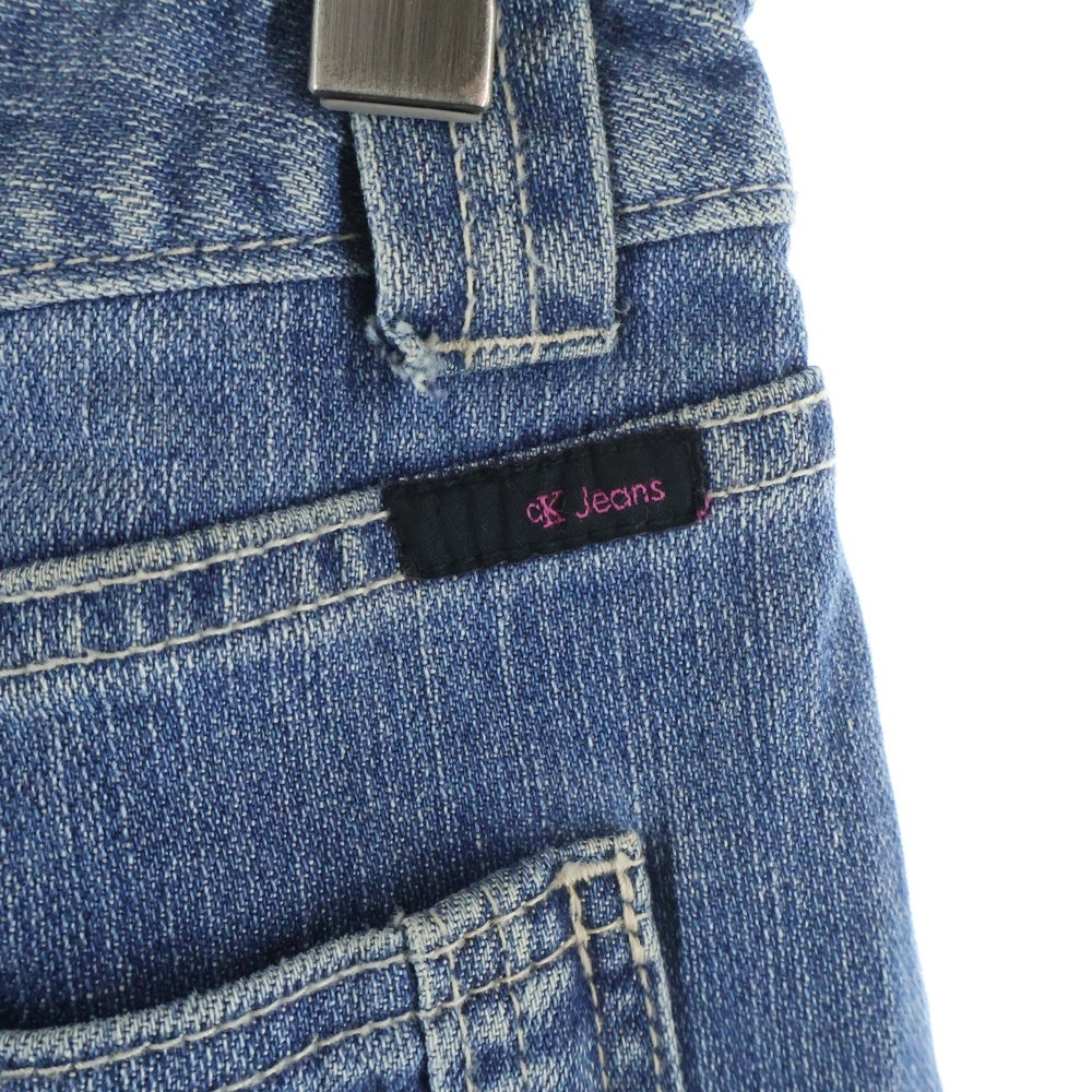 Calvin Klein Jeans(カルバンクラインジーンズ) 00S ギミックディテール コットンストレッチ デニムミニスカート インディゴ レディース