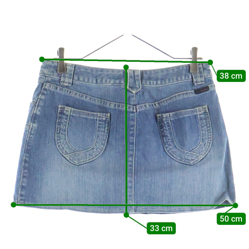 Calvin Klein Jeans(カルバンクラインジーンズ) 00S ギミックディテール コットンストレッチ デニムミニスカート インディゴ レディース