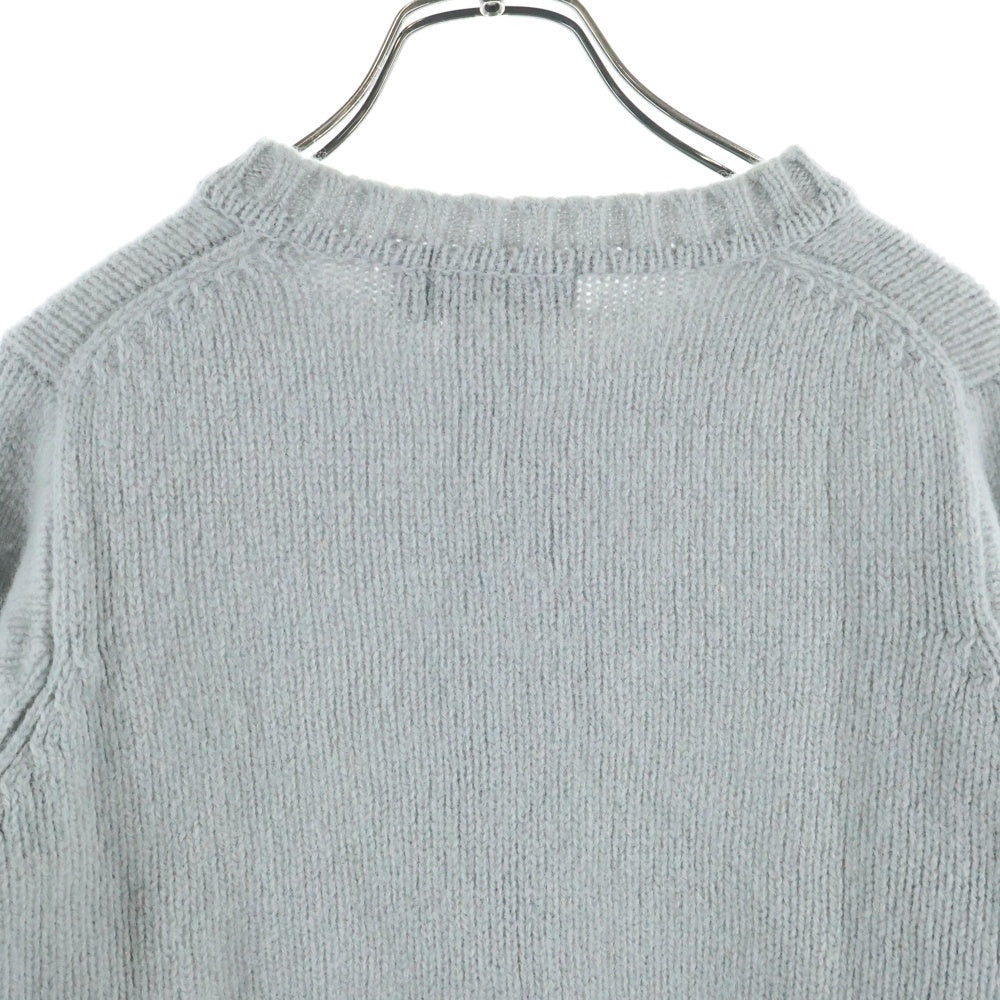 DIESEL(ディーゼル) 00S 裾ラインデザイン ロゴパッチ ジップアップ ニットカーディガン グレー