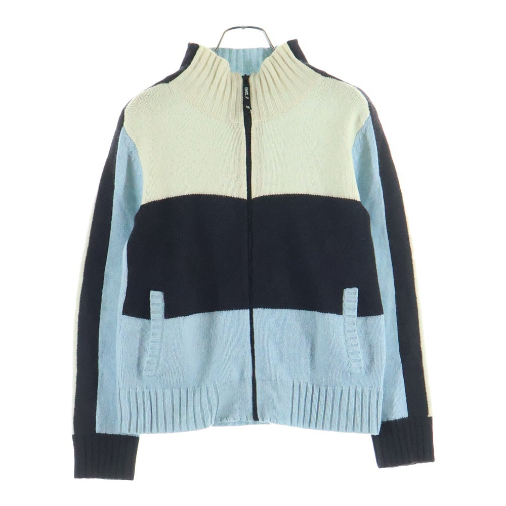 55DSL(フィフティファイブディーゼル) 00S パネルデザイン ジップアップ ドライバーズニット マルチカラー レディース