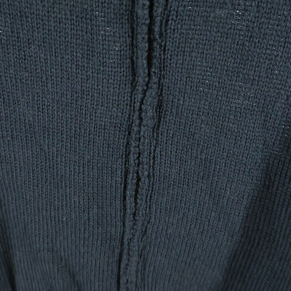 DIESEL(ディーゼル) 90-00S イタリア製 フロント刺繍 スタンドカラー ドライバーズニット グレー/ブルー