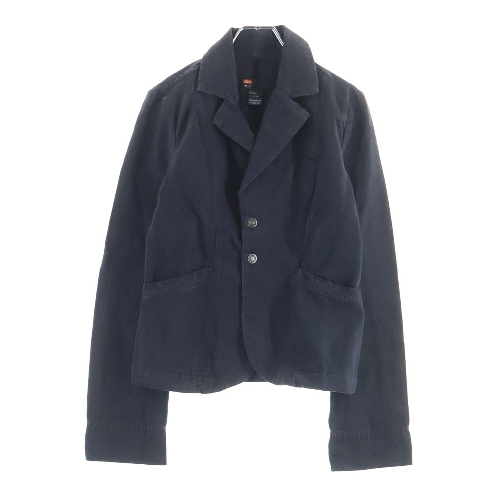 DIESEL(ディーゼル) 00S エンブレムパッチ 2スナップ スリムフィット ワークジャケット ブラック レディース