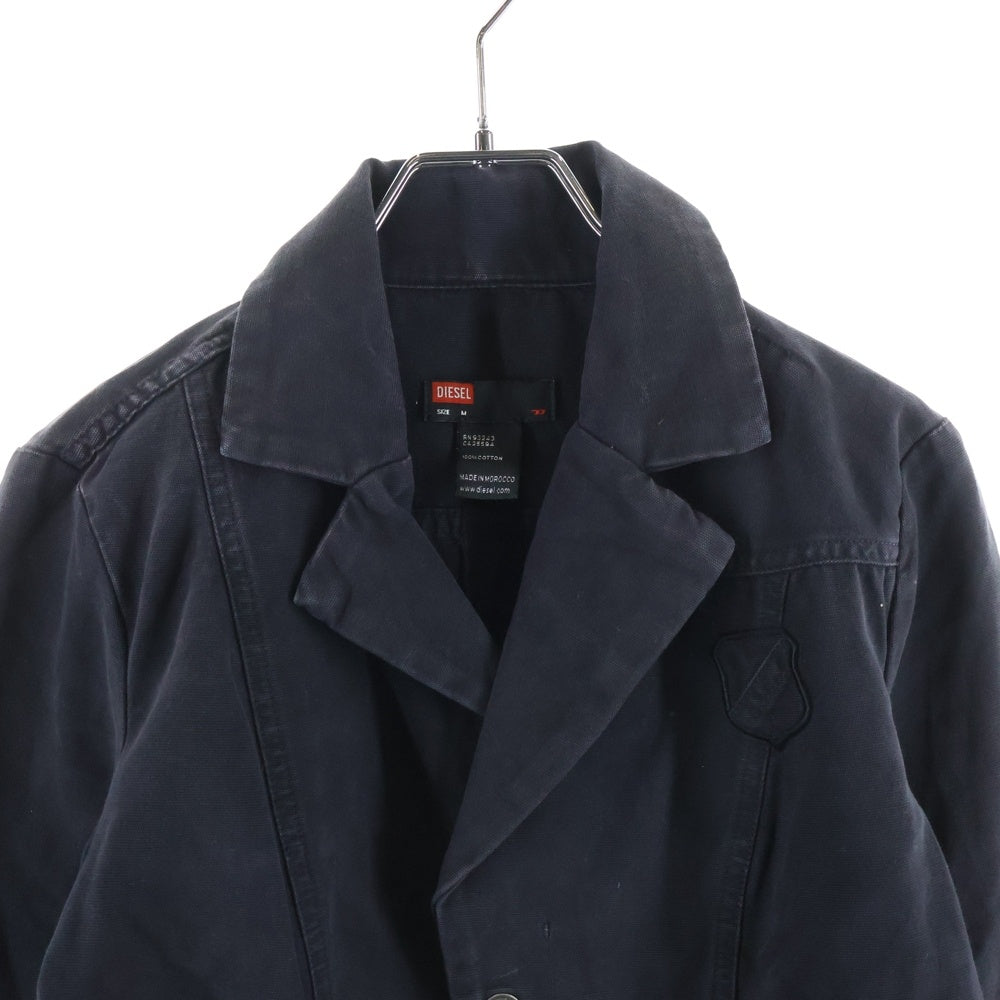 DIESEL(ディーゼル) 00S エンブレムパッチ 2スナップ スリムフィット ワークジャケット ブラック レディース