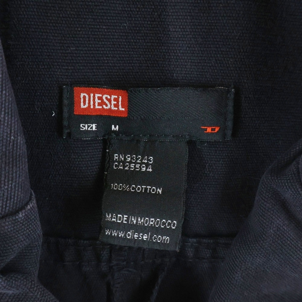 DIESEL(ディーゼル) 00S エンブレムパッチ 2スナップ スリムフィット ワークジャケット ブラック レディース