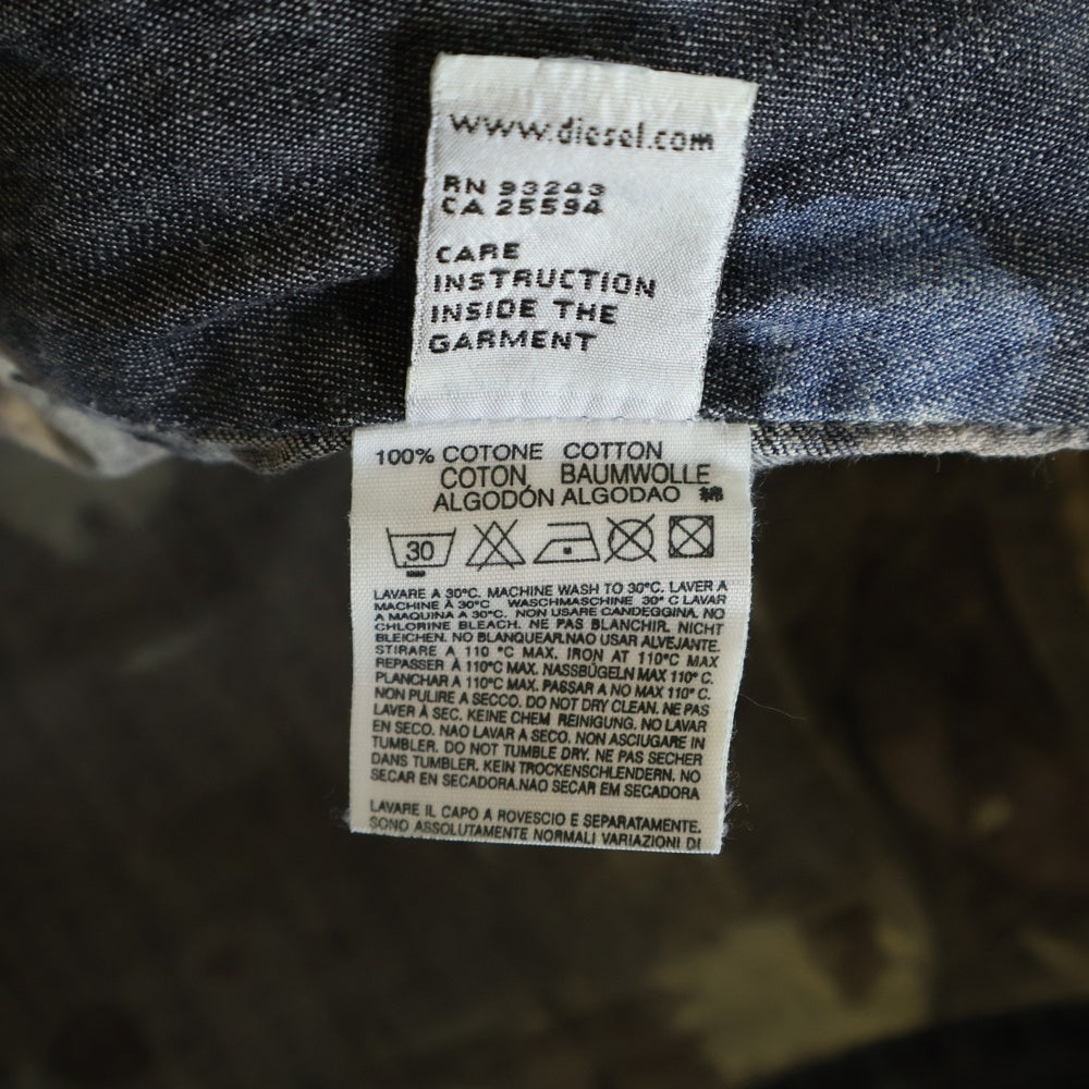 DIESEL(ディーゼル) 00S ミリタリーデザイン コットン フレアパンツ ブラック レディース