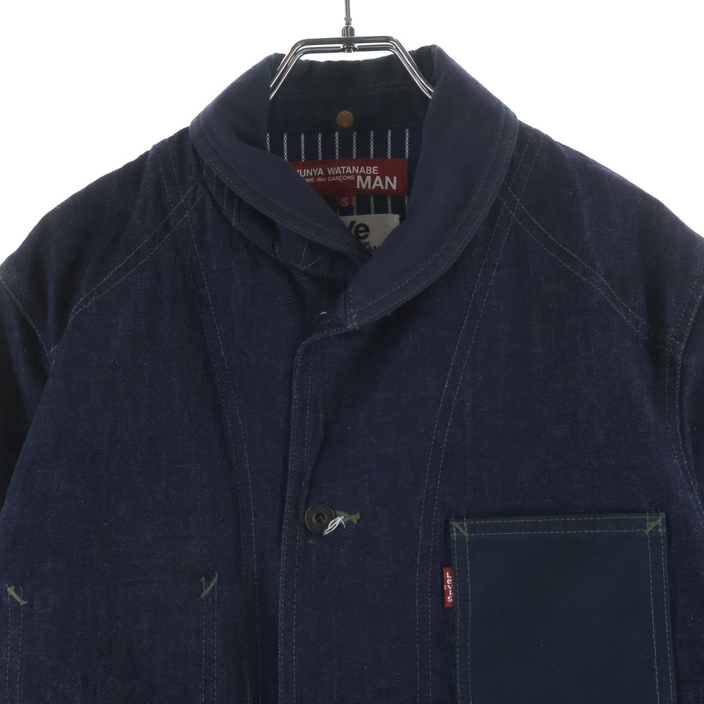 COMME des GARCONS JUNYA WATANABE MAN(コムデギャルソンジュンヤワタナベマン) 18SS AD2017 ×LEVI'S リーバイス シングルチェストポケット ショールカラー デニムジャケット カバーオール WA-J913