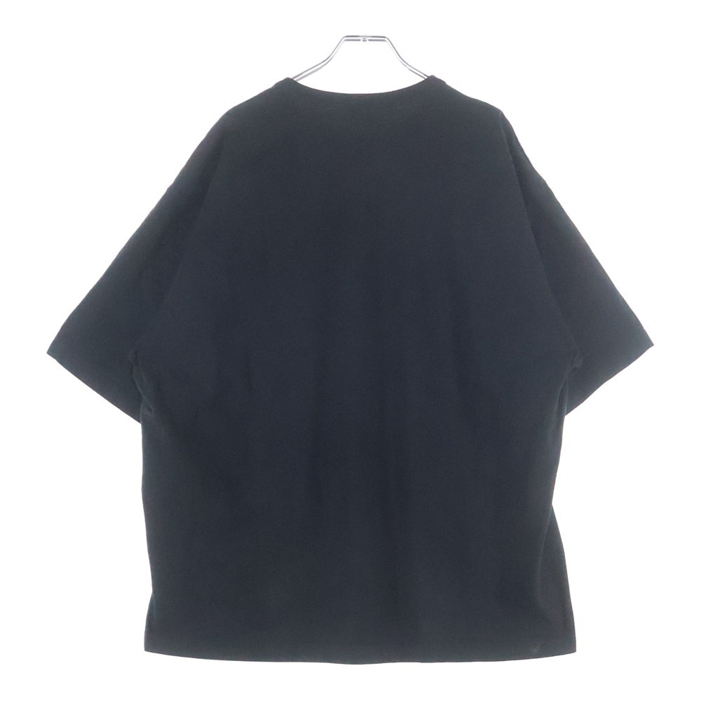 kolor(カラー) 24AW NO FUTURE フロントプリント コットン オーバーサイズ クルーネック 半袖Tシャツ カットソー ブラック 24WCM-T13206