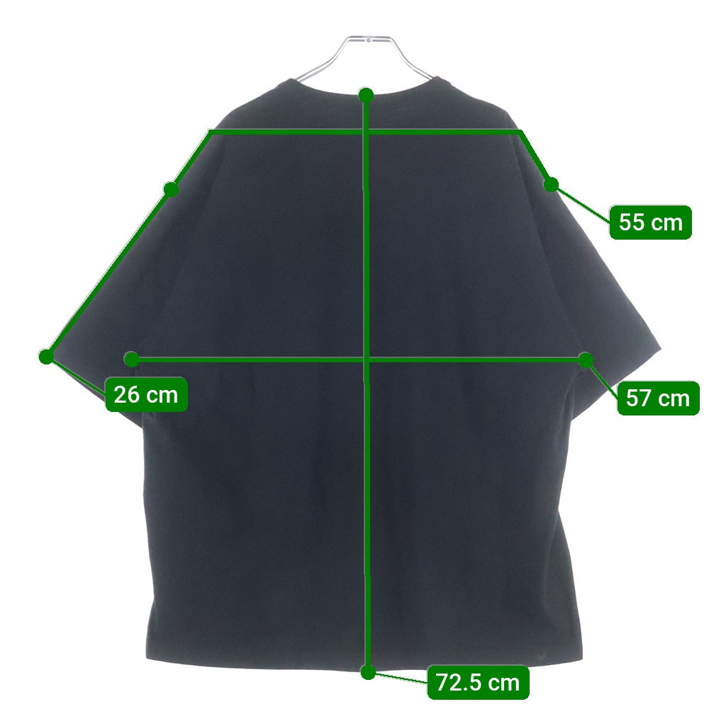 kolor(カラー) 24AW NO FUTURE フロントプリント コットン オーバーサイズ クルーネック 半袖Tシャツ カットソー ブラック 24WCM-T13206