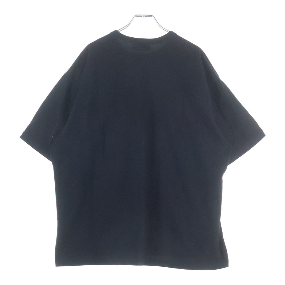kolor(カラー) 24SS ×CASBA カズバ メッシュポケット コットン オーバーサイズ クルーネック 半袖Tシャツ カットソー ブラック 24SCM-T26219S
