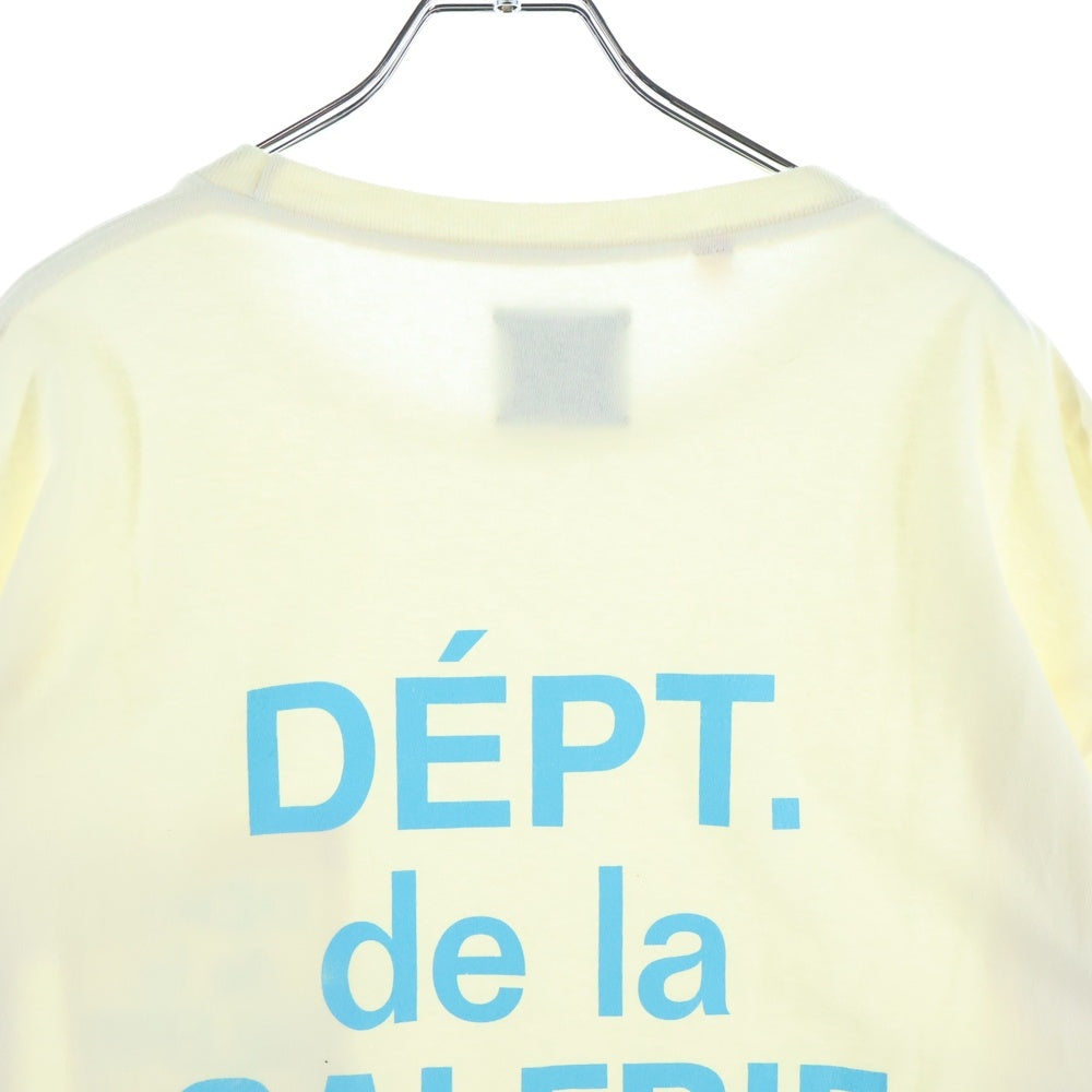 GALLERY DEPT.(ギャラリーデプト) 23SS DEPT DELA GALERIE CRISIS POCKET L/S TEE 両面プリント クルーネック ポケット 長袖Tシャツ カットソー アイボリー FRP1171
