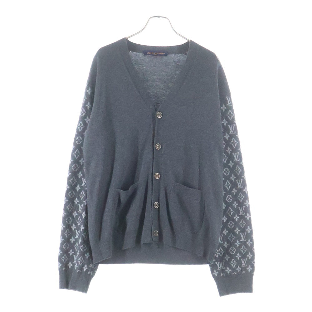 LOUIS VUITTON(ルイヴィトン) 23SS モノグラムミックス カシミヤブレンド ニットカーディガン グレー RM231Q R93 HON43W