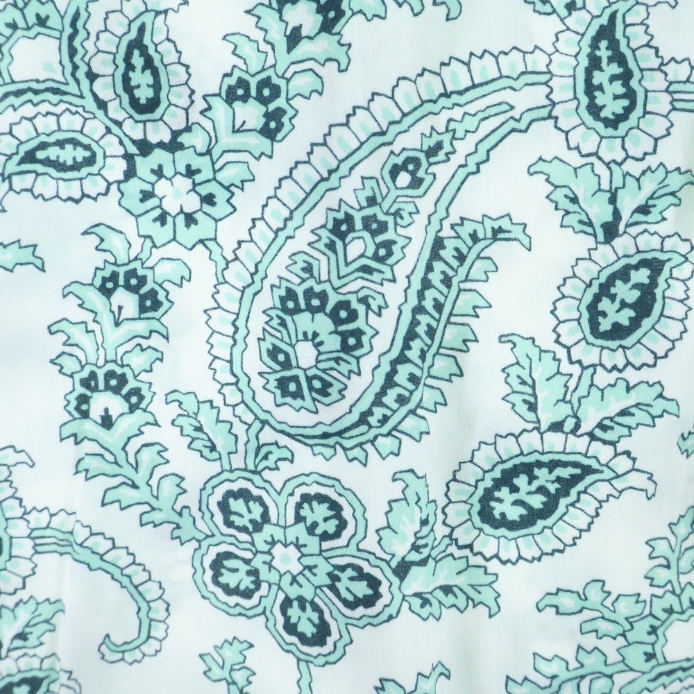 ETRO(エトロ) 22SS イタリア製 ペイズリー柄 コットン 半袖シャツ ホワイト/グリーン 221-1K445-4722
