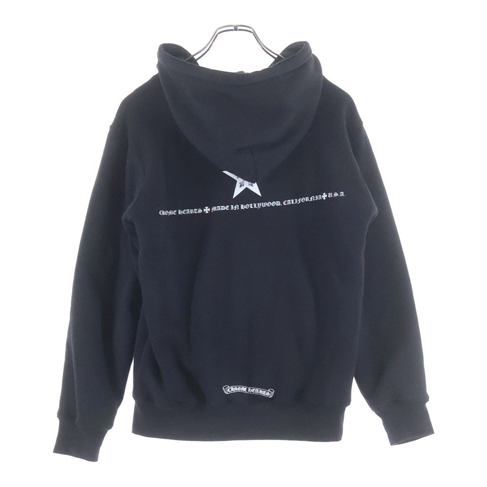 CHROME HEARTS(クロムハーツ) SWTSHRT HD ZIP バックスタープリント ダガージップアップスウェット フーディーパーカー ブラック