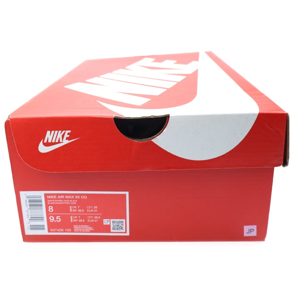 NIKE(ナイキ) AIR MAX 95 OG WHITE AND BLACK エアーマックス 95 ローカットスニーカー ホワイト/ブラック US8/26cm IM7409-100