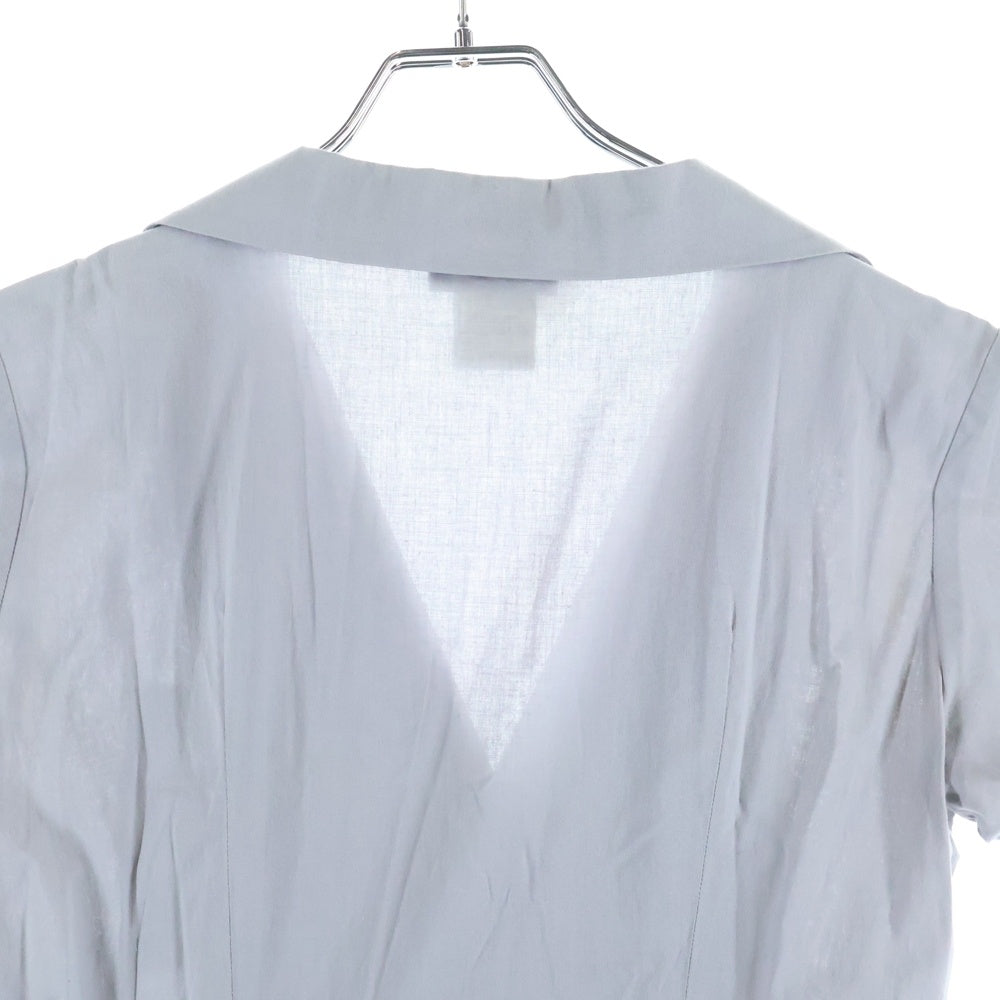 agnes b.(アニエスベー) コットン テーラードカラー半袖ワンピース レディース グレー