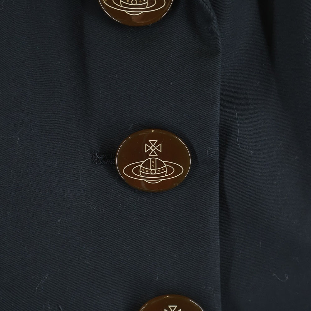 Vivienne Westwood Red Label(ヴィヴィアンウエストウッドレッドレーベル) コットン ラウンドカラー 3B トレンチコート レディース ブラック