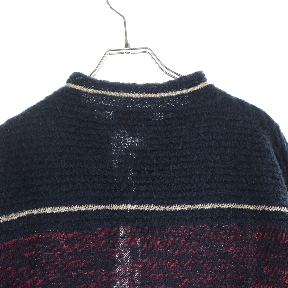 Vivienne Westwood Red Label(ヴィヴィアンウエストウッドレッドレーベル) フロントリボンデザイン モックネック ニットカーディガン セーター レディース ブラック/レッド