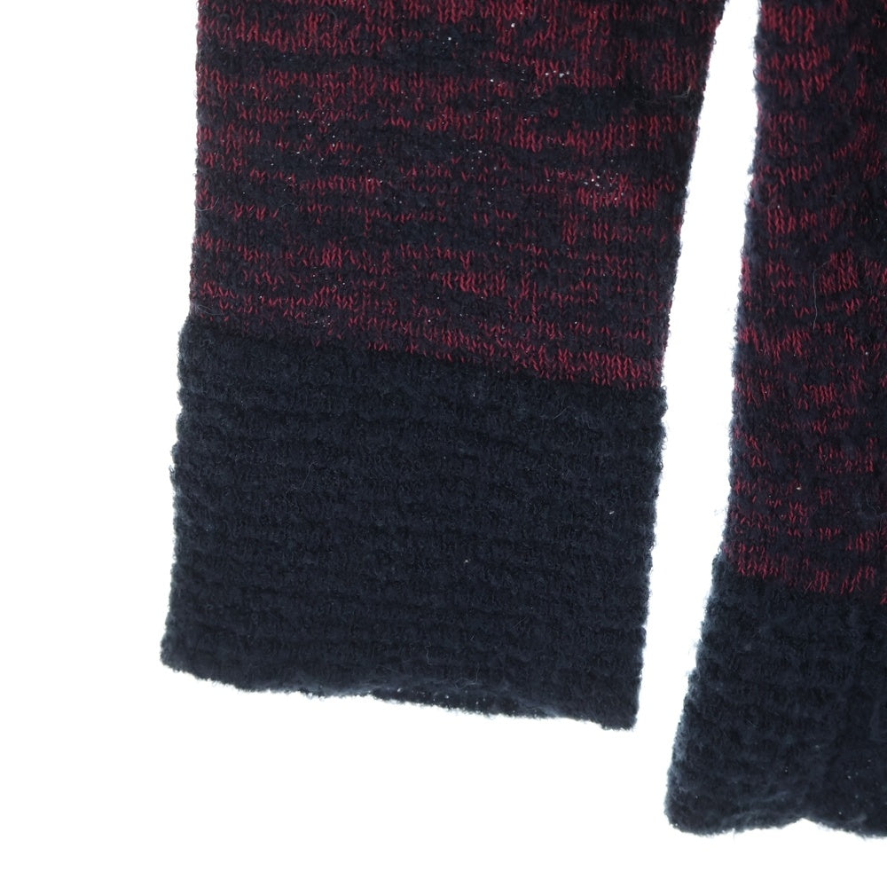 Vivienne Westwood Red Label(ヴィヴィアンウエストウッドレッドレーベル) フロントリボンデザイン モックネック ニットカーディガン セーター レディース ブラック/レッド