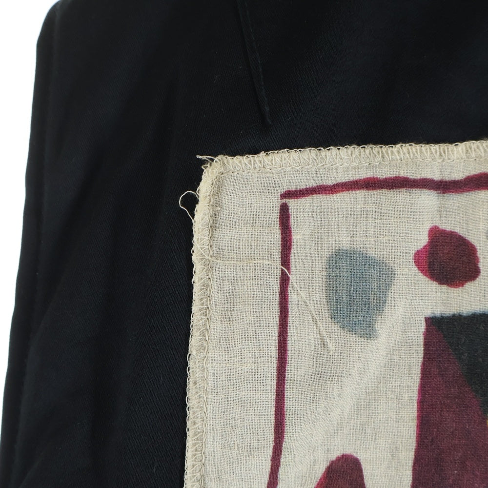 Sasquatchfabrix.(サスクワッチファブリックス) 23AW MA-1 FLIGHT VEST THE DOVE OF PEACE 両面パッチワーク フライトベストジャケット ブラック 23AW-JKM-005