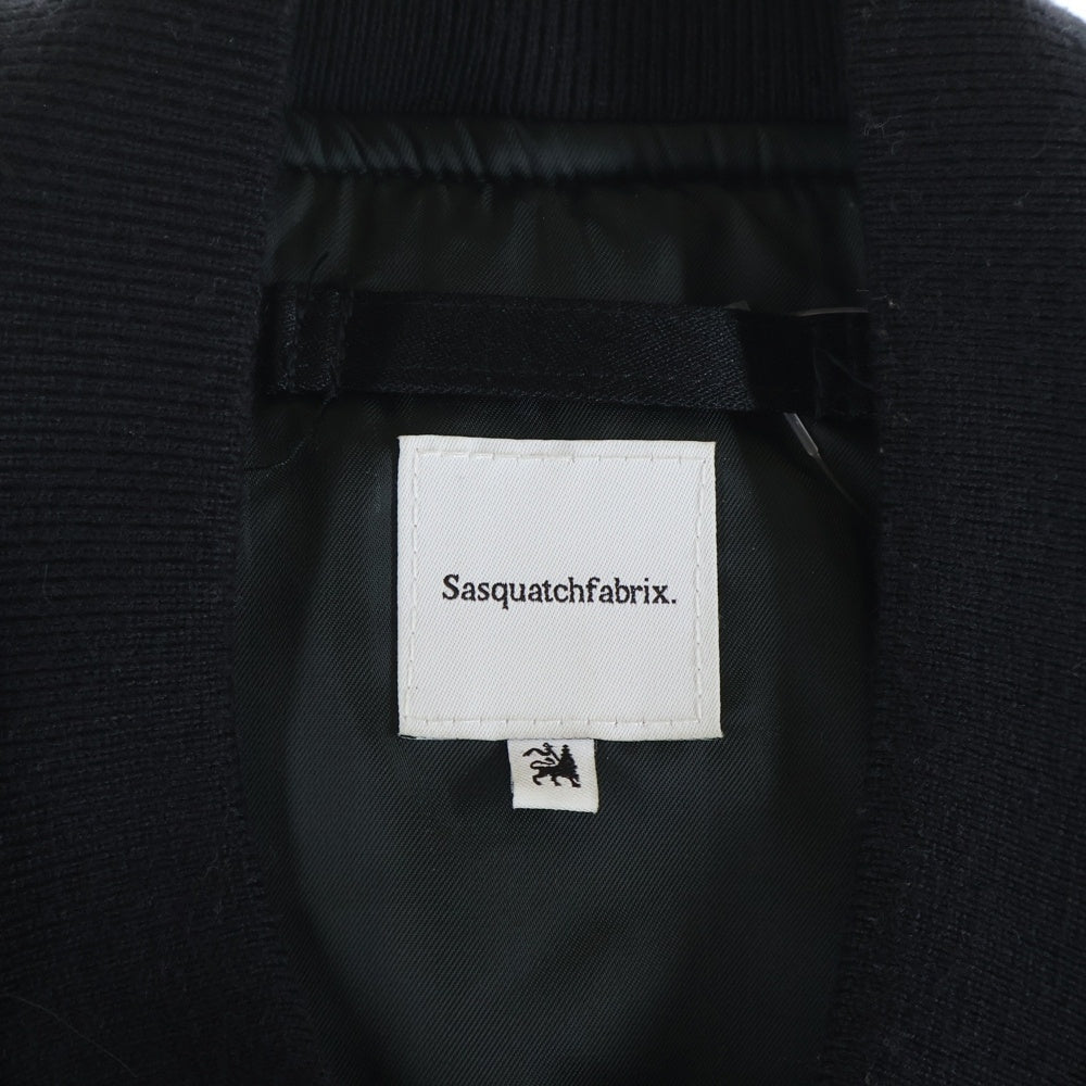 Sasquatchfabrix.(サスクワッチファブリックス) 23AW MA-1 FLIGHT VEST THE DOVE OF PEACE 両面パッチワーク フライトベストジャケット ブラック 23AW-JKM-005