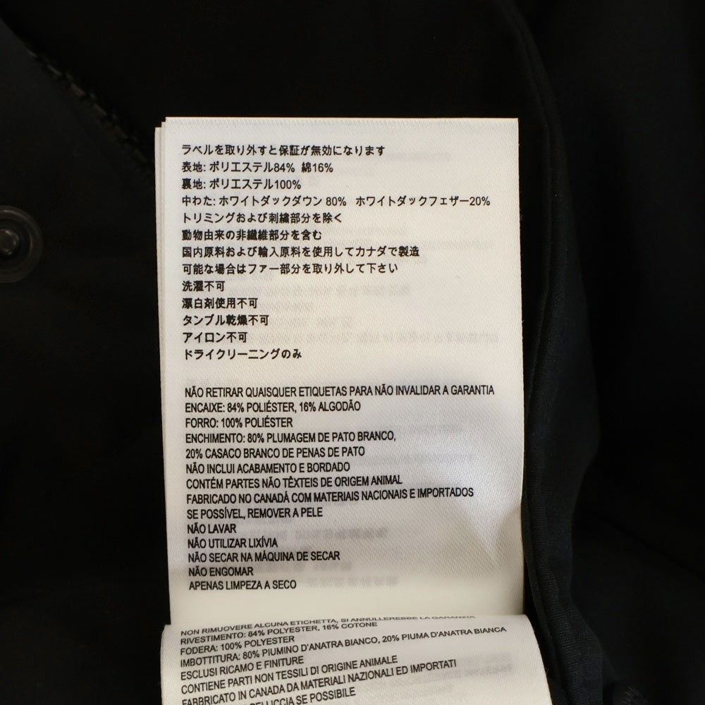 CANADA GOOSE(カナダグース) BLACK LABEL CARSON PARKA カーソンパーカ コヨーテファー フーデット ジップアップ ナイロン ダウンジャケット ブラック 3805MB