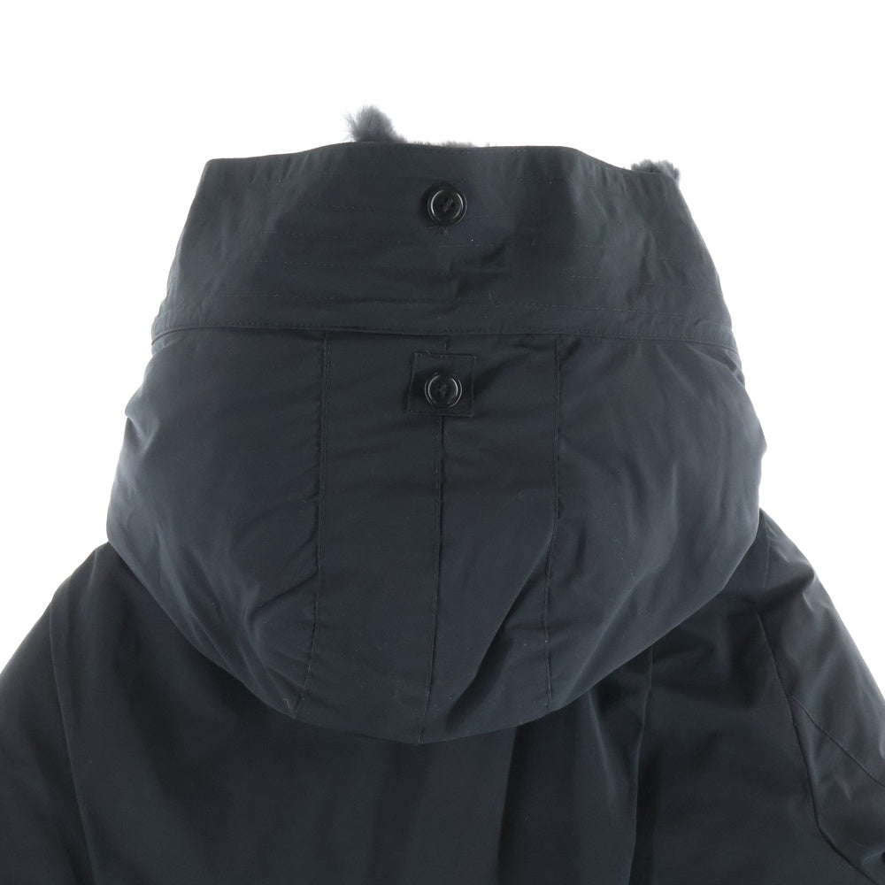 WOOLRICH(ウールリッチ) BOWBRIDGE ボウブリッジ ラビットファー ナイロン フーデッドダウンジャケット レディース ブラック WWCPS2721D