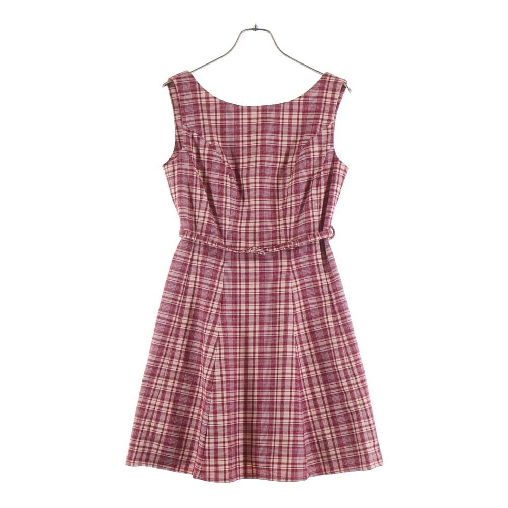 NO BRAND(ノーブランド) Her Lip to ハーリップトゥ PADDINGTON MINI DRESS チェック柄 パディントン ミニドレス レッド レディース 1252305208
