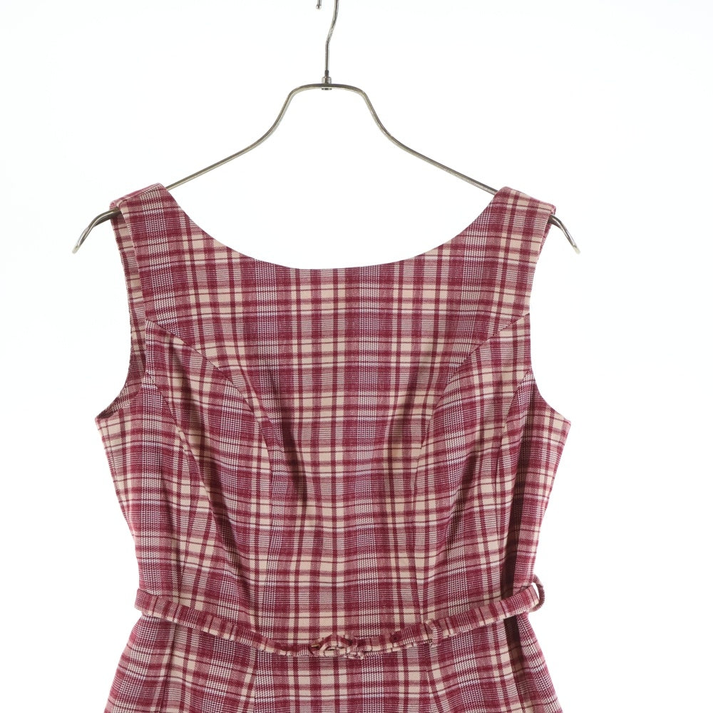 NO BRAND(ノーブランド) Her Lip to ハーリップトゥ PADDINGTON MINI DRESS チェック柄 パディントン ミニドレス レッド レディース 1252305208