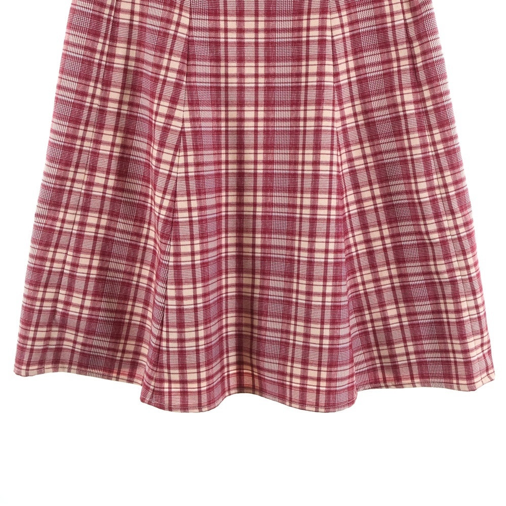 NO BRAND(ノーブランド) Her Lip to ハーリップトゥ PADDINGTON MINI DRESS チェック柄 パディントン ミニドレス レッド レディース 1252305208