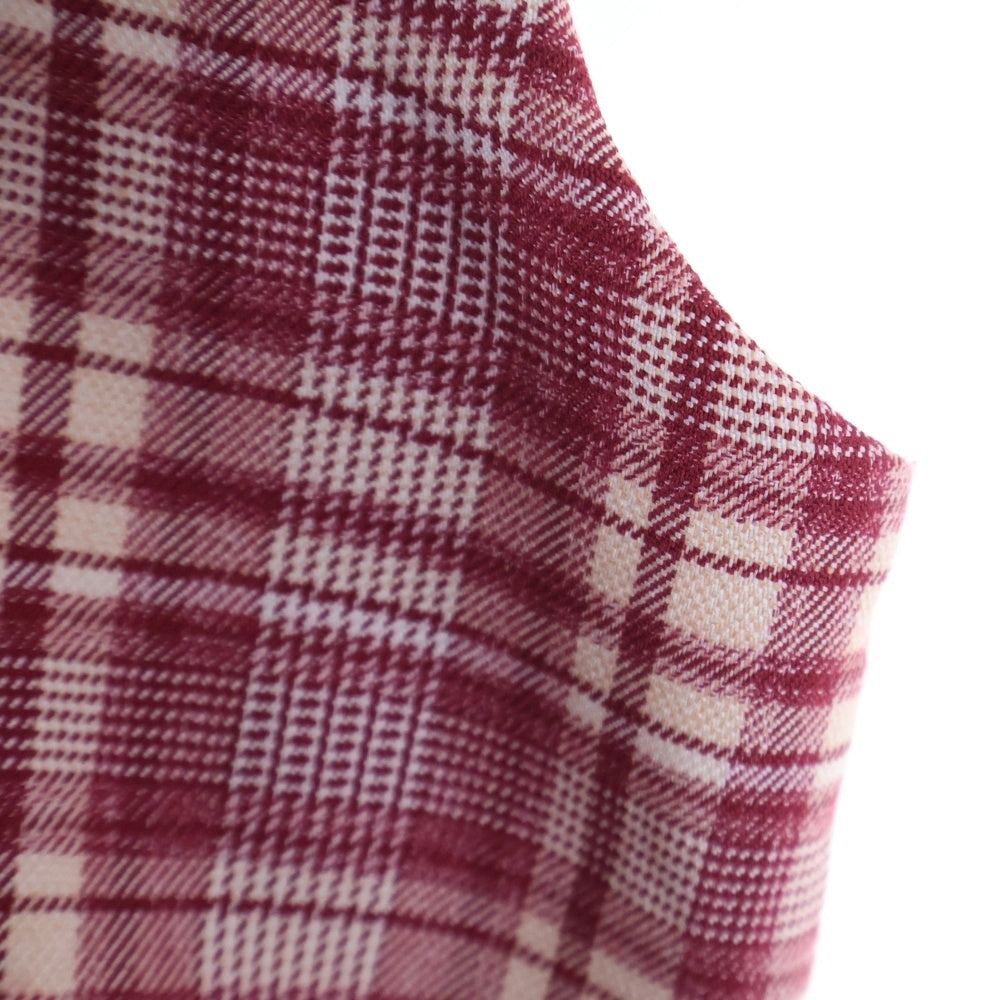 NO BRAND(ノーブランド) Her Lip to ハーリップトゥ PADDINGTON MINI DRESS チェック柄 パディントン ミニドレス レッド レディース 1252305208