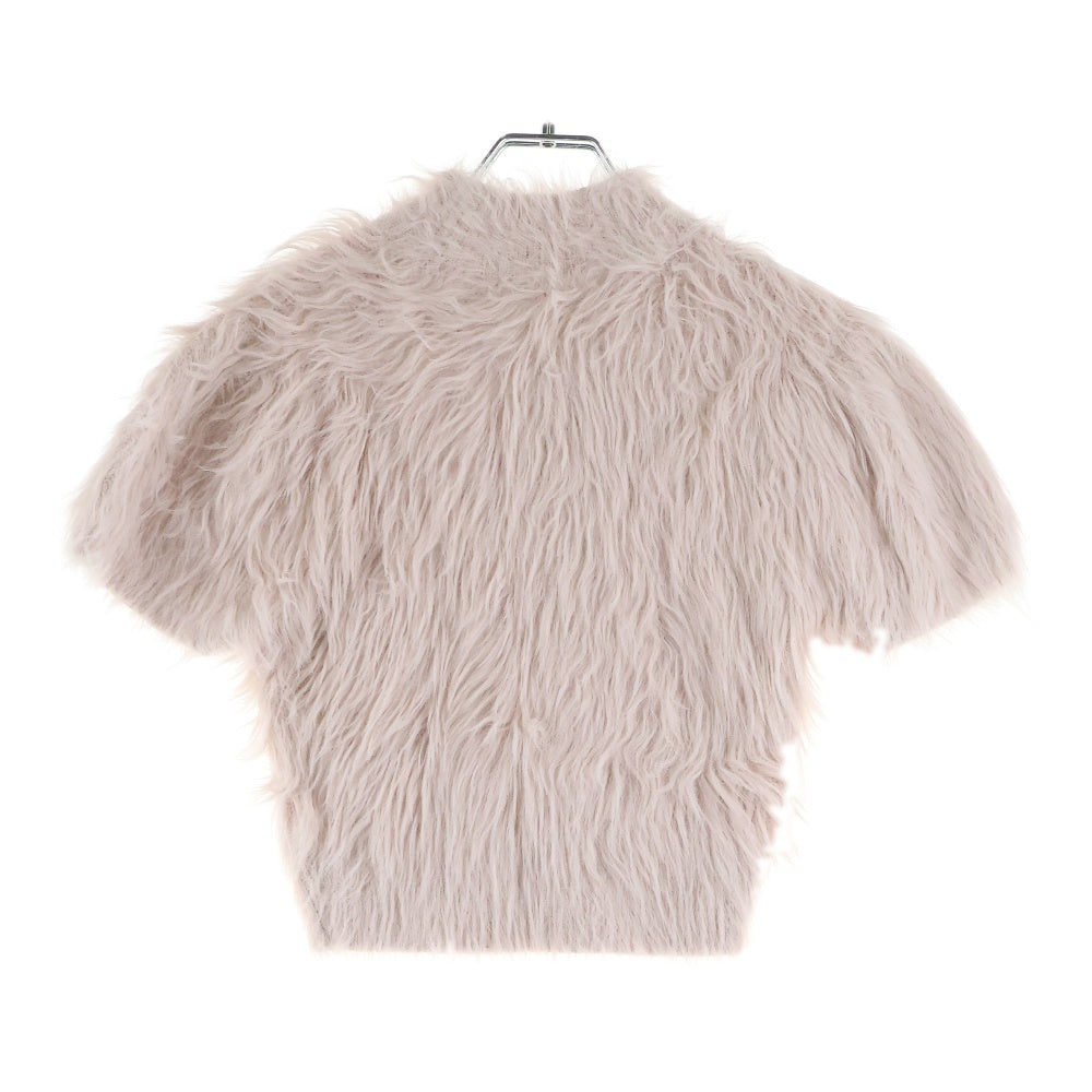 NO BRAND(ノーブランド) MISTREASS ミストレアス FLUFFY RIBBON PUFF KNIT TOP フラッフィー リボン パフ シャギーニットトップス ピンク レディース 253101
