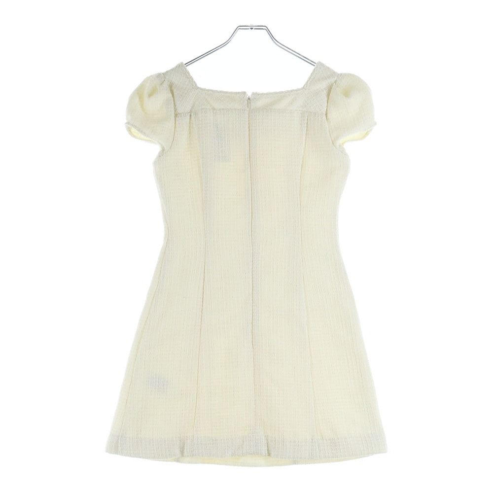NO BRAND(ノーブランド) MISTREASS ミストレアス SUMMER TWEED COMPACT MINI DRESS サマーツイード コンパクト ミニドレス アイボリー レディース 251303