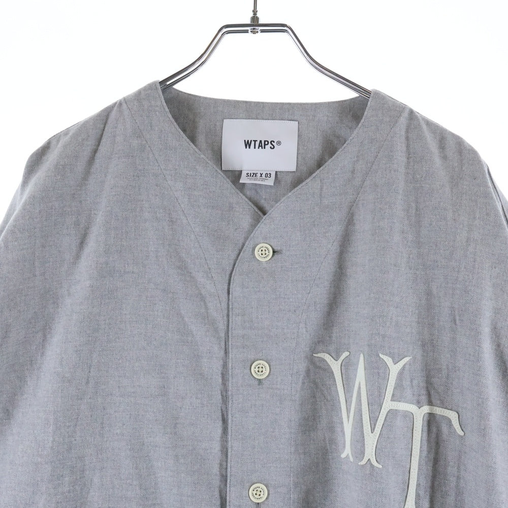 WTAPS(ダブルタップス) 24AW LEAGUE LS SHRIT リーグ ベースボールシャツ グレー 242TQDT-SHM03