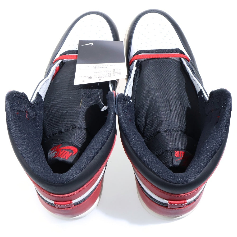NIKE(ナイキ) AIR JORDAN 1 RETRO HIGH OG エアジョーダン1 DZ5485-106 レトロ ブラックトゥリイマジンド ハイカットスニーカー US8.5/26.5cm ホワイト/ブラック/レッド